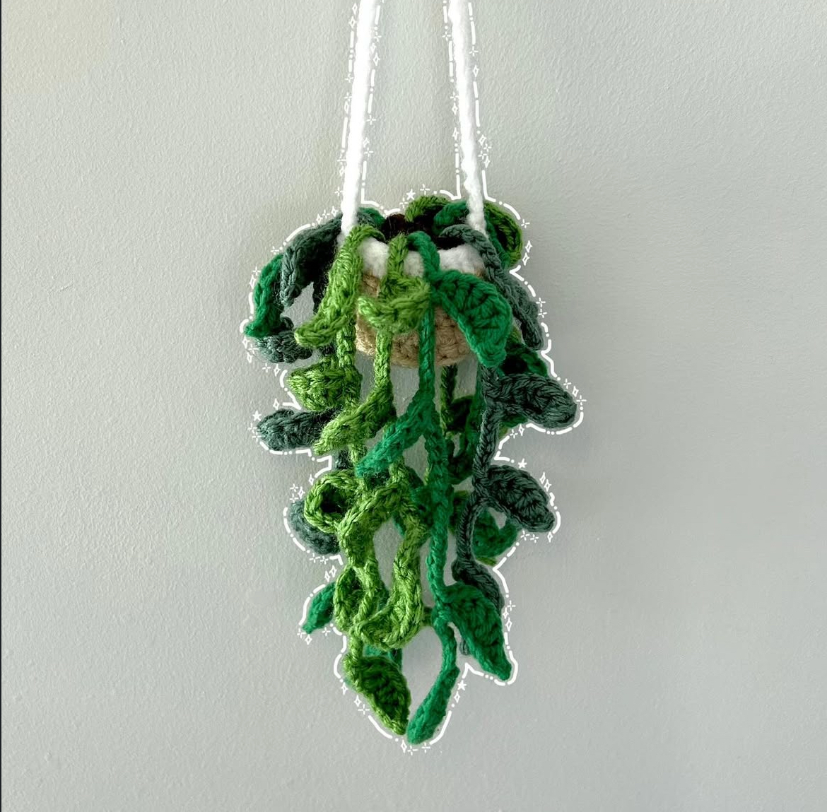 Potted hanging plant home decor